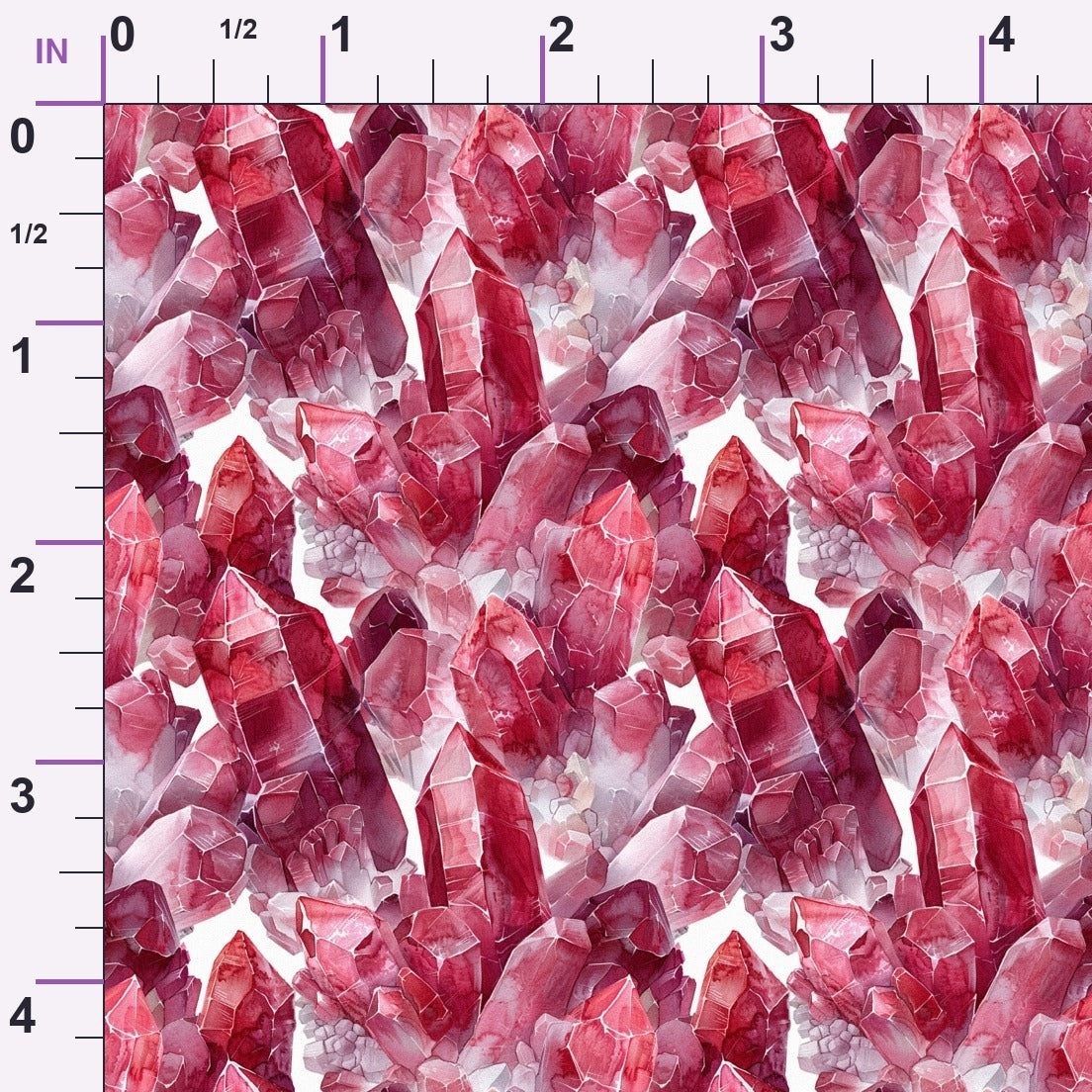 Ruby Crystals Pattern 3 Minky Fabric