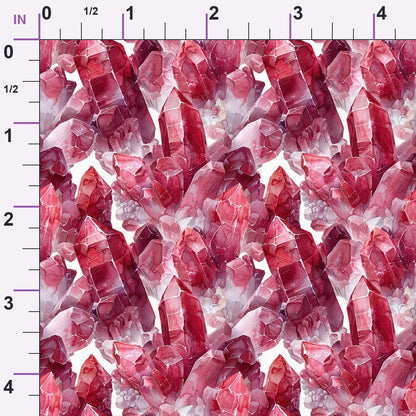 Ruby Crystals Pattern 3 Minky Fabric