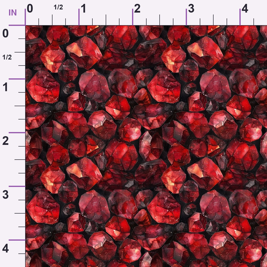 Ruby Crystals Pattern 5 Minky Fabric