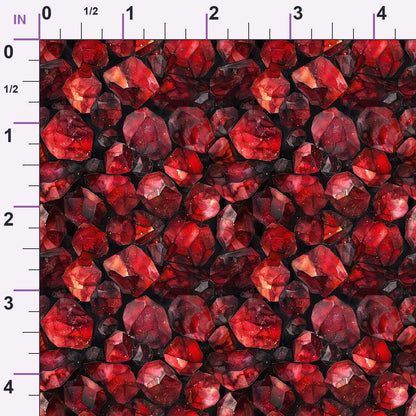 Ruby Crystals Pattern 5 Minky Fabric