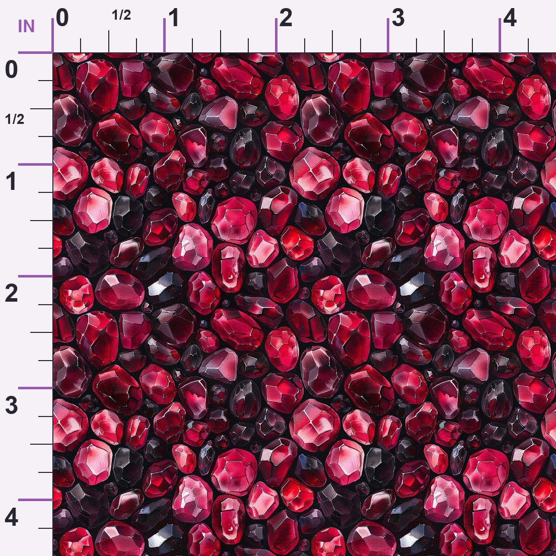 Ruby Crystals Pattern 6 Minky Fabric