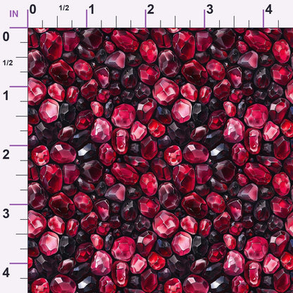 Ruby Crystals Pattern 6 Minky Fabric
