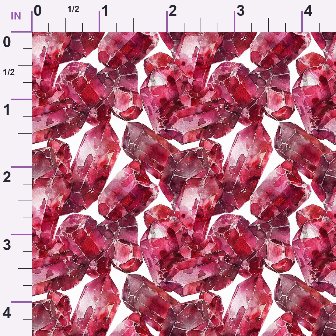 Ruby Crystals Pattern 7 Minky Fabric