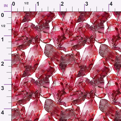 Ruby Crystals Pattern 7 Minky Fabric