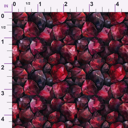 Ruby Crystals Pattern 8 Minky Fabric