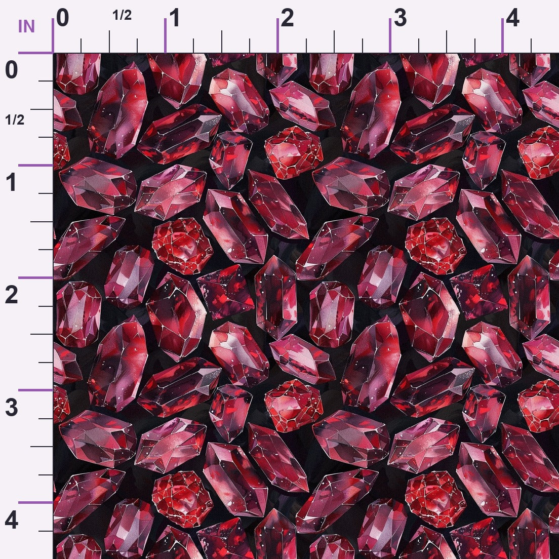 Ruby Crystals Pattern 9 Minky Fabric
