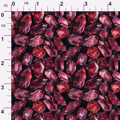 Ruby Crystals Pattern 9 Minky Fabric