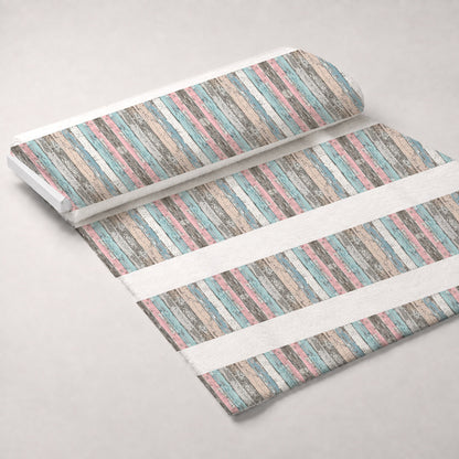Rustic Distressed Wood Planks Minky Fabric