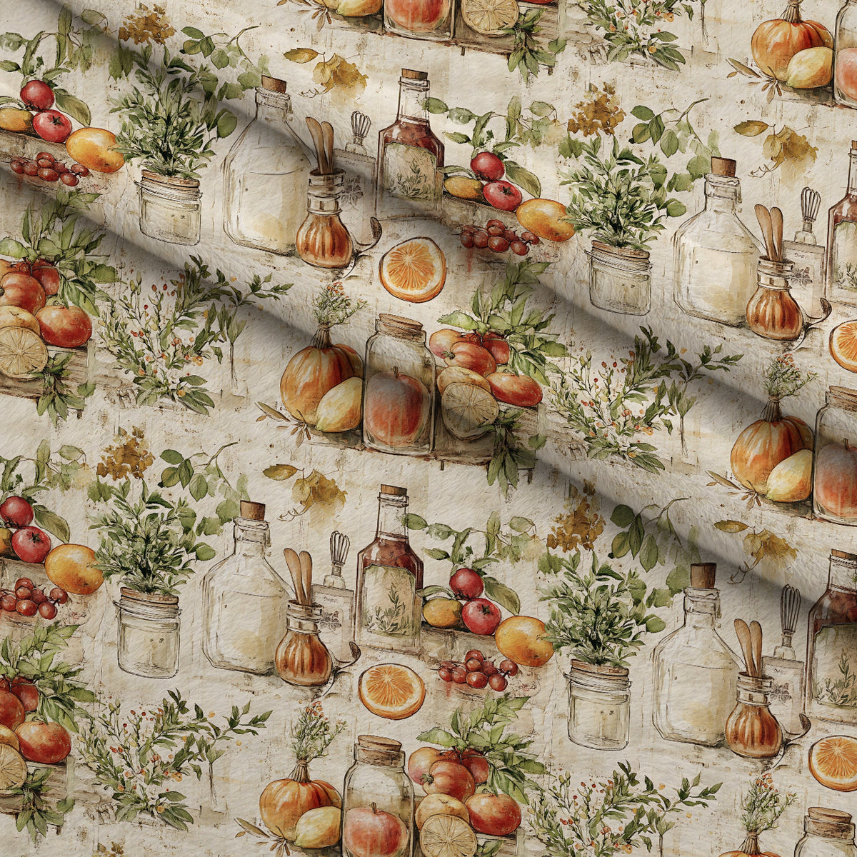 Rustic Pantry Pattern 1 Minky Fabric