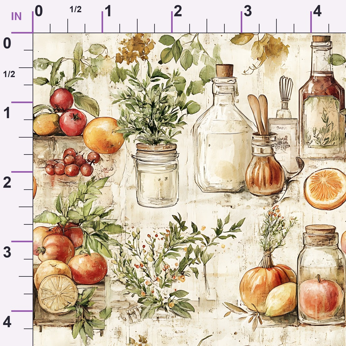 Rustic Pantry Pattern 1 Minky Fabric