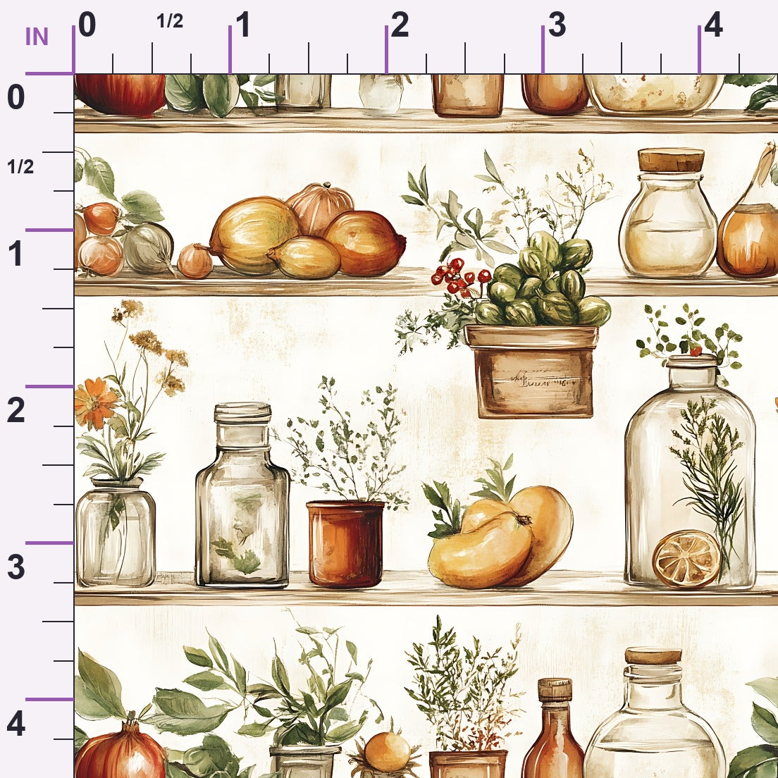 Rustic Pantry Pattern 3 Minky Fabric