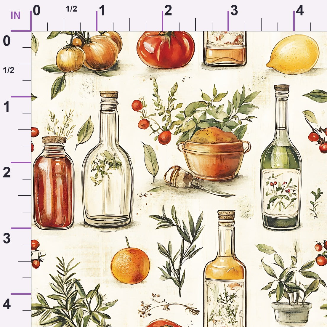 Rustic Pantry Pattern 6 Minky Fabric