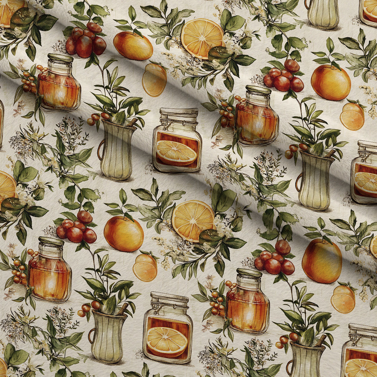 Rustic Pantry Pattern 8 Minky Fabric