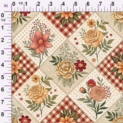 Rustic Patchwork Quilt Pattern 1 Minky Fabric