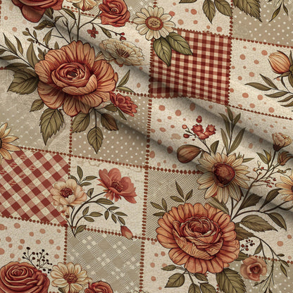 Rustic Patchwork Quilt Pattern 3 Minky Fabric