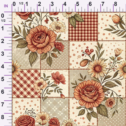 Rustic Patchwork Quilt Pattern 3 Minky Fabric