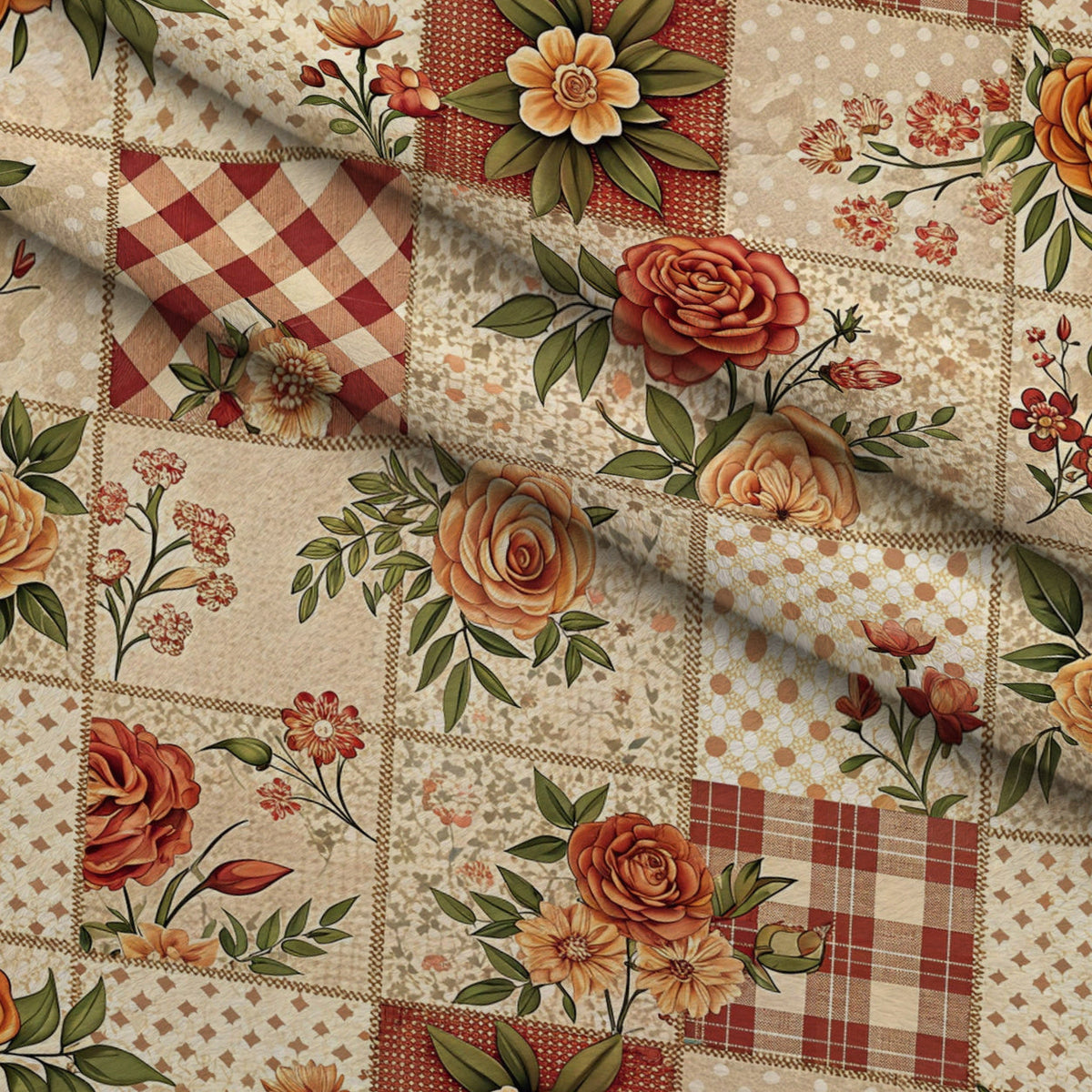 Rustic Patchwork Quilt Pattern 5 Minky Fabric