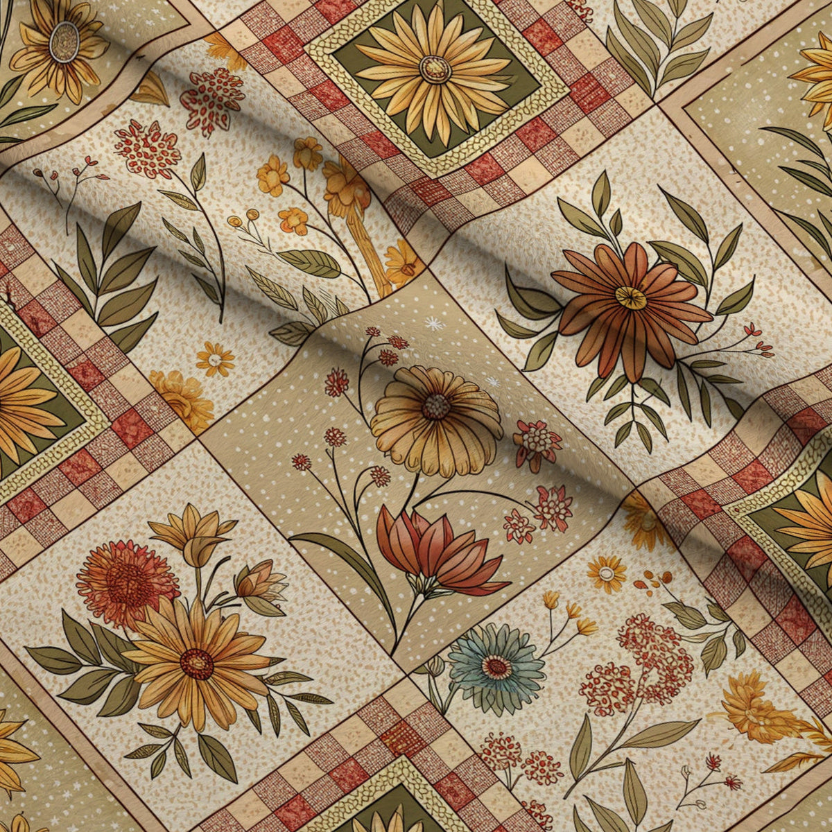 Rustic Patchwork Quilt Pattern 6 Minky Fabric