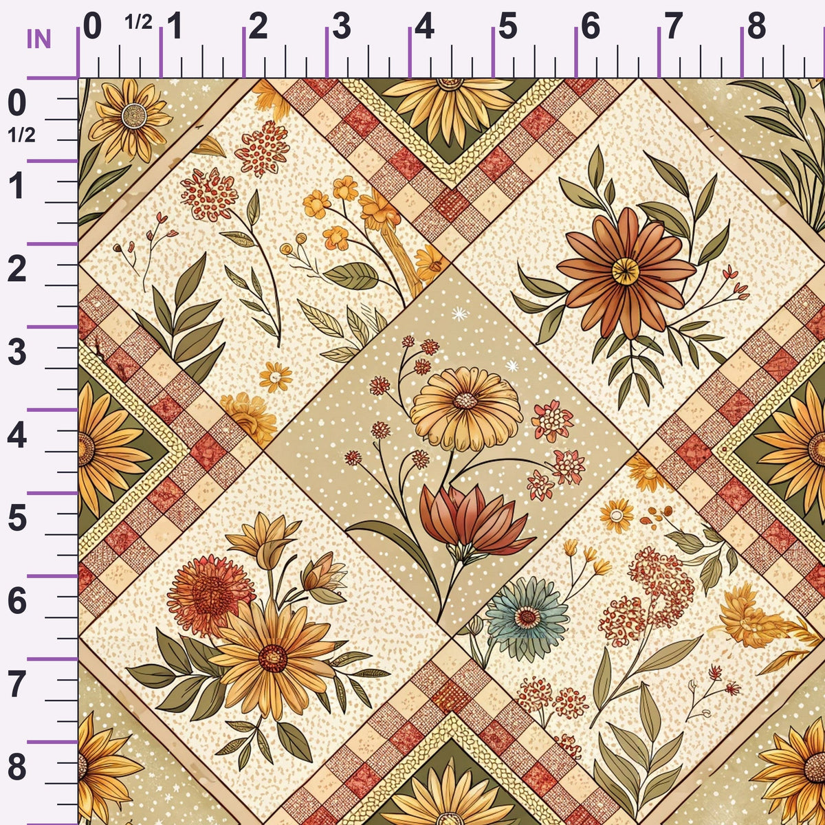 Rustic Patchwork Quilt Pattern 6 Minky Fabric