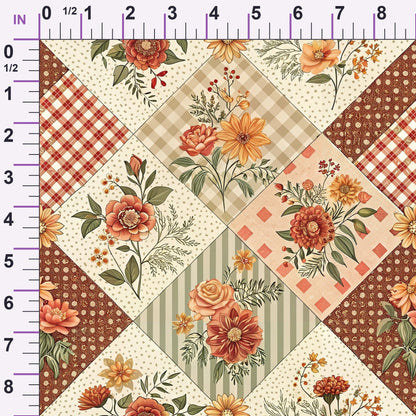 Rustic Patchwork Quilt Pattern 7 Minky Fabric