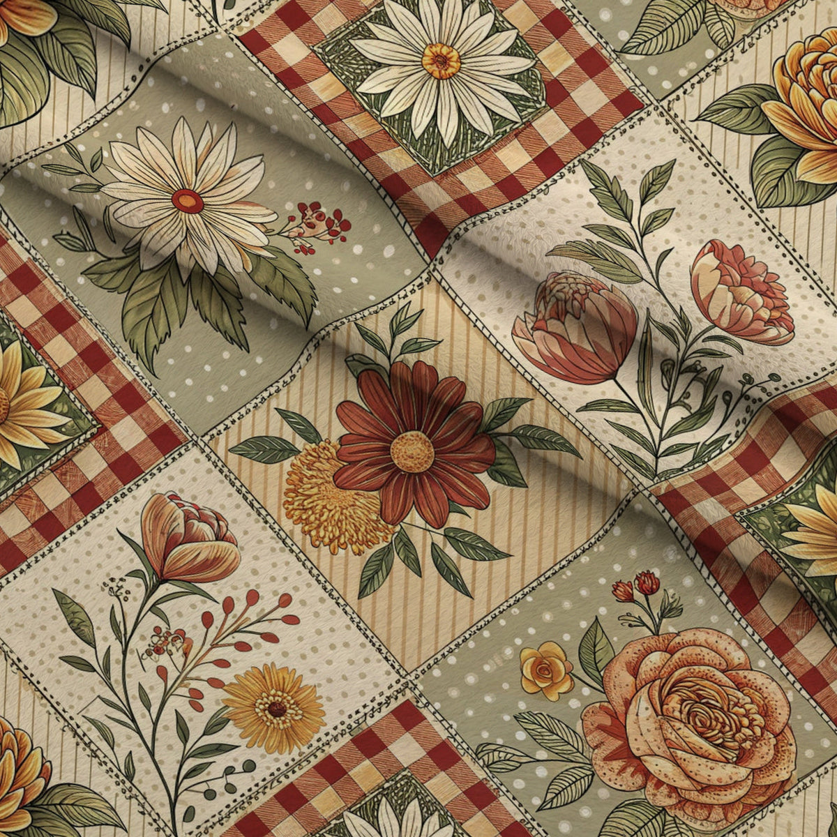 Rustic Patchwork Quilt Pattern 8 Minky Fabric