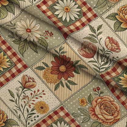Rustic Patchwork Quilt Pattern 8 Minky Fabric