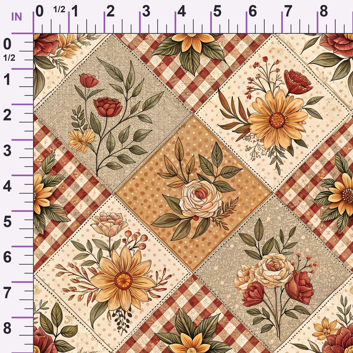 Rustic Patchwork Quilt Pattern 9 Minky Fabric