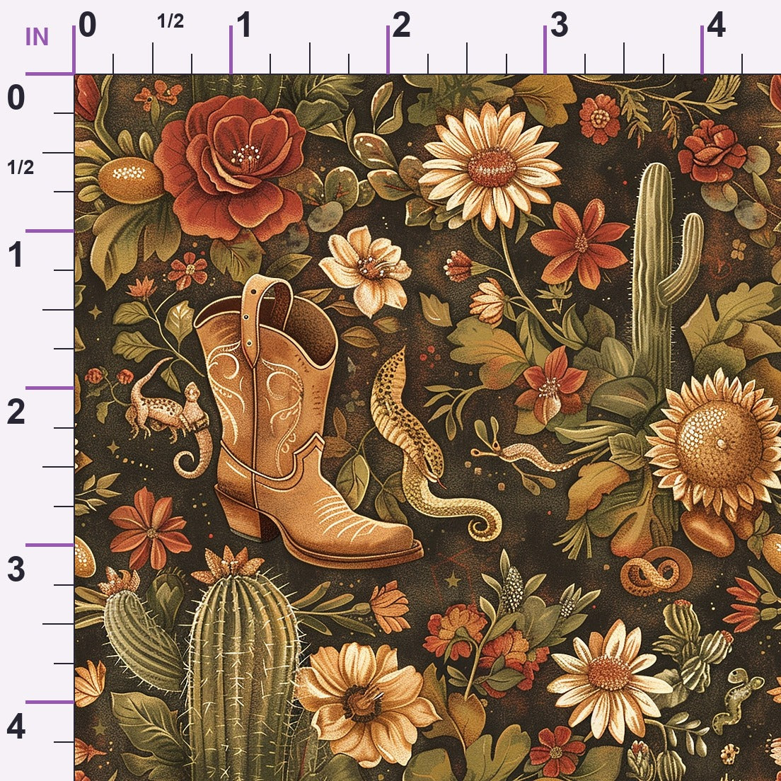 Rustic Rodeo Pattern 1 Minky Fabric