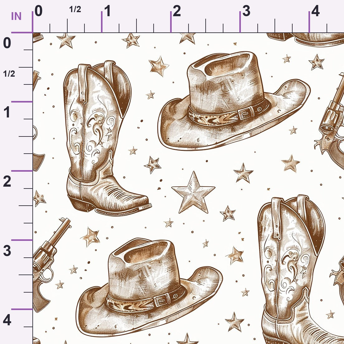 Rustic Rodeo Pattern 10 Minky Fabric