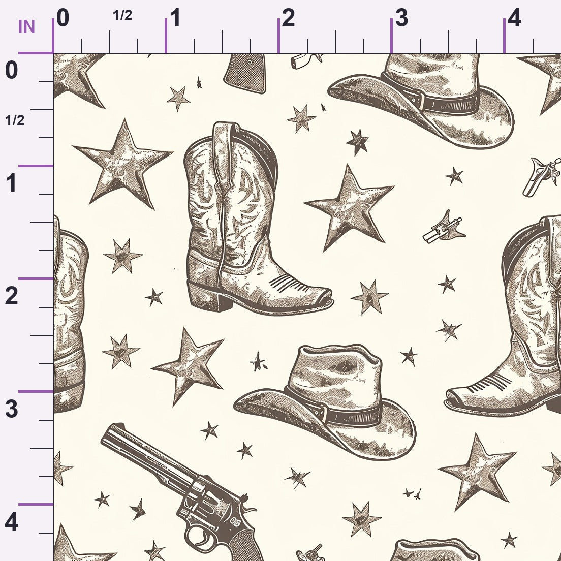 Rustic Rodeo Pattern 6 Minky Fabric