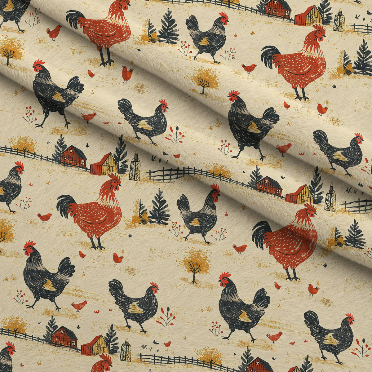 Rustic Roost Pattern 1 Minky Fabric
