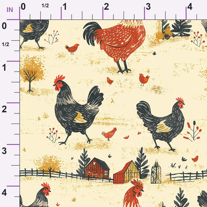 Rustic Roost Pattern 1 Minky Fabric