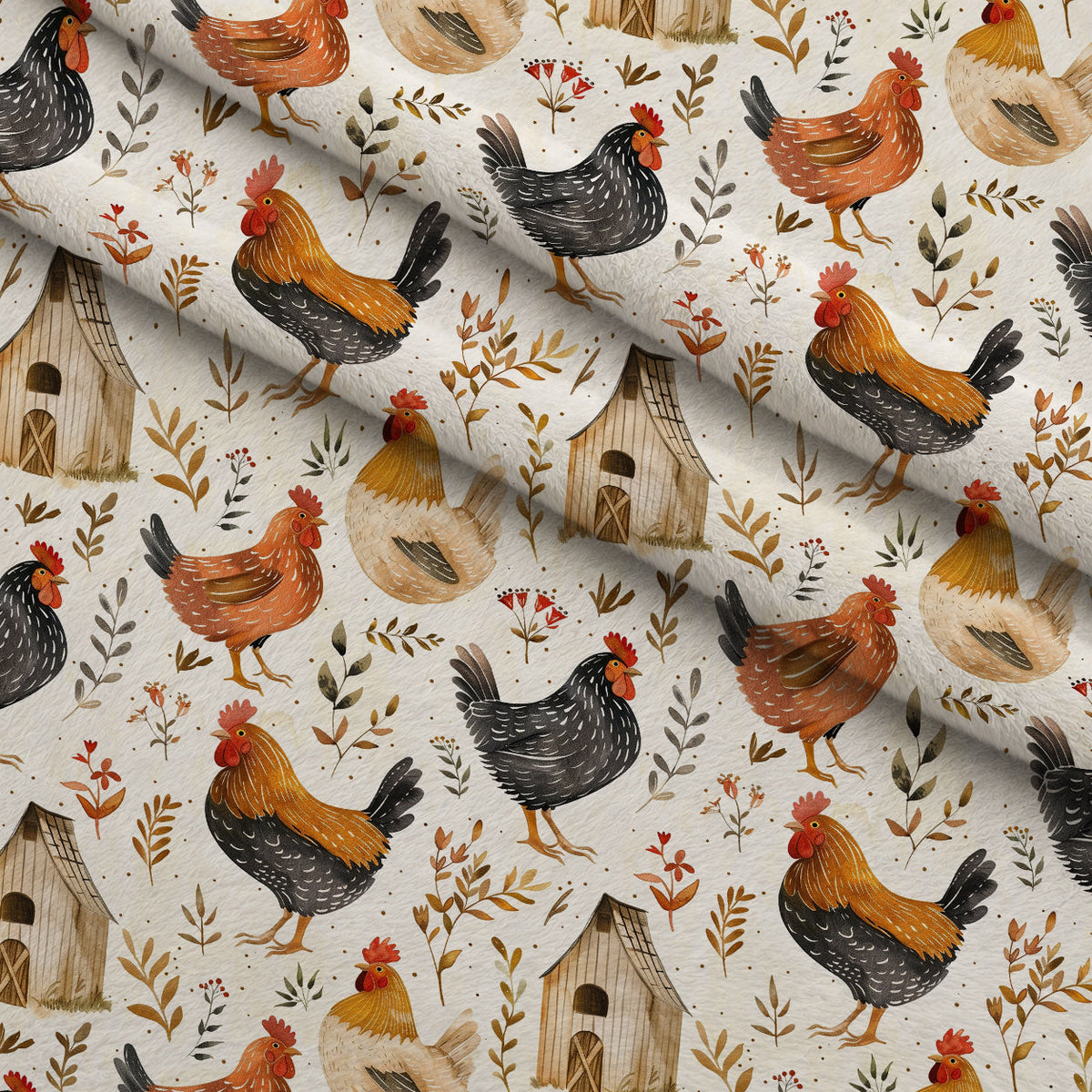 Rustic Roost Pattern 2 Minky Fabric