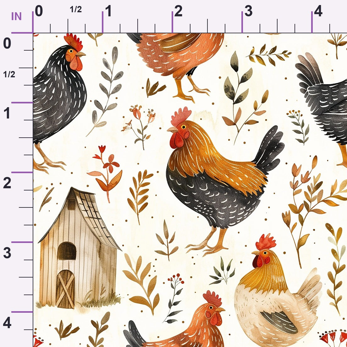 Rustic Roost Pattern 2 Minky Fabric