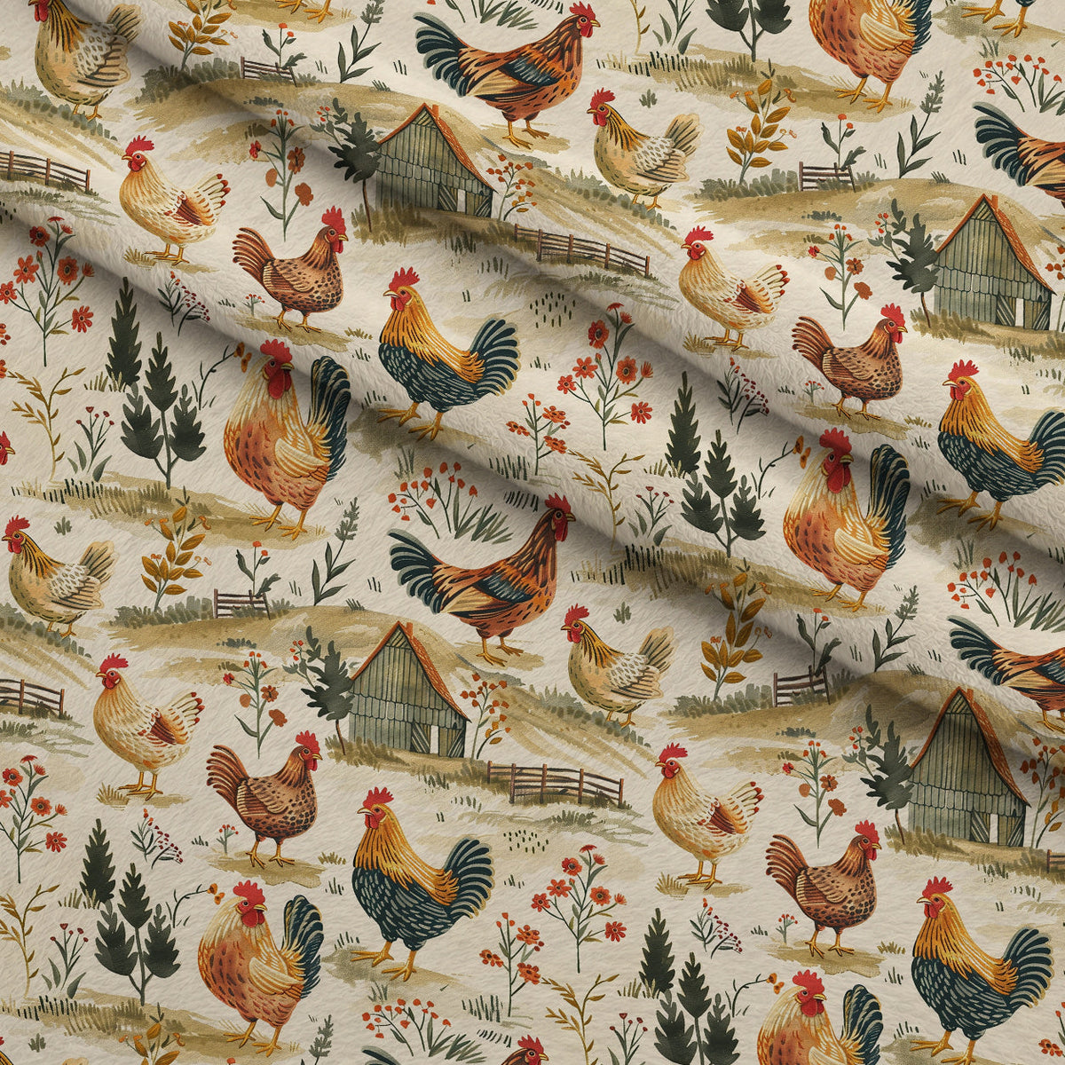 Rustic Roost Pattern 3 Minky Fabric
