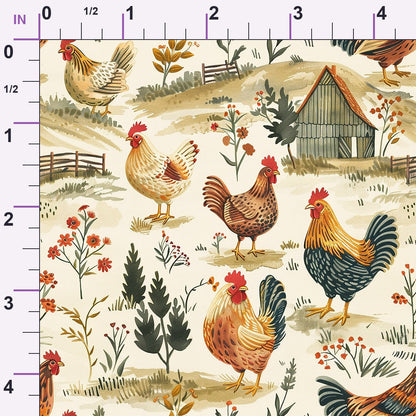 Rustic Roost Pattern 3 Minky Fabric