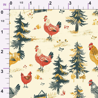 Rustic Roost Pattern 4 Minky Fabric