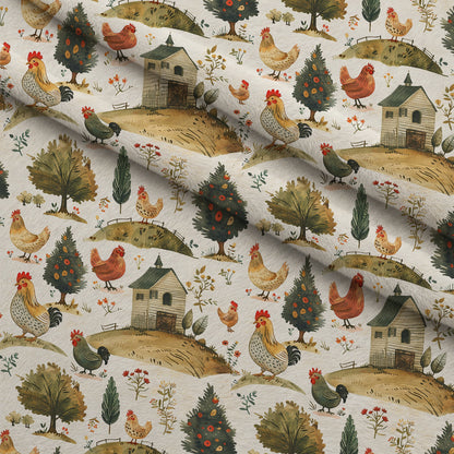 Rustic Roost Pattern 5 Minky Fabric