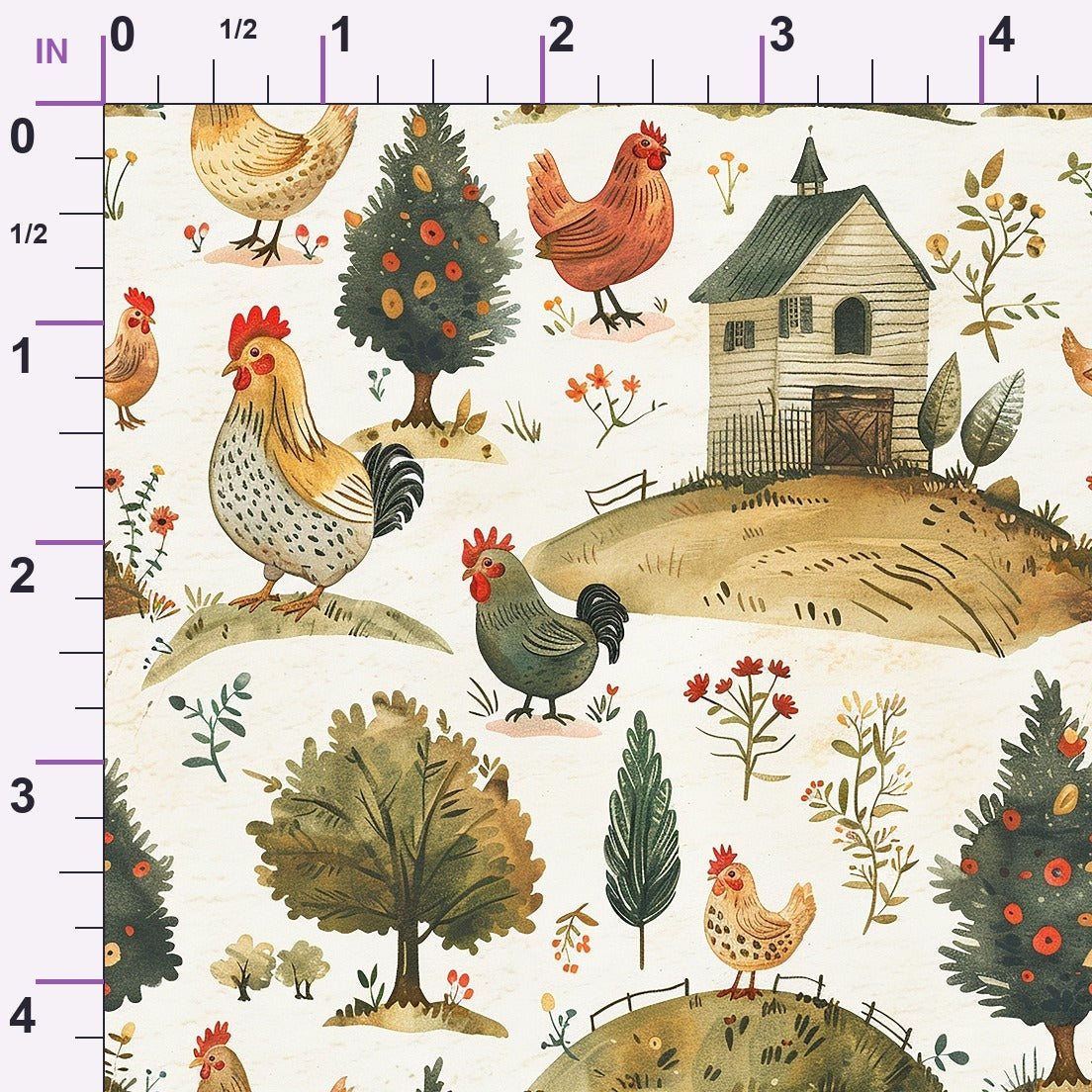 Rustic Roost Pattern 5 Minky Fabric