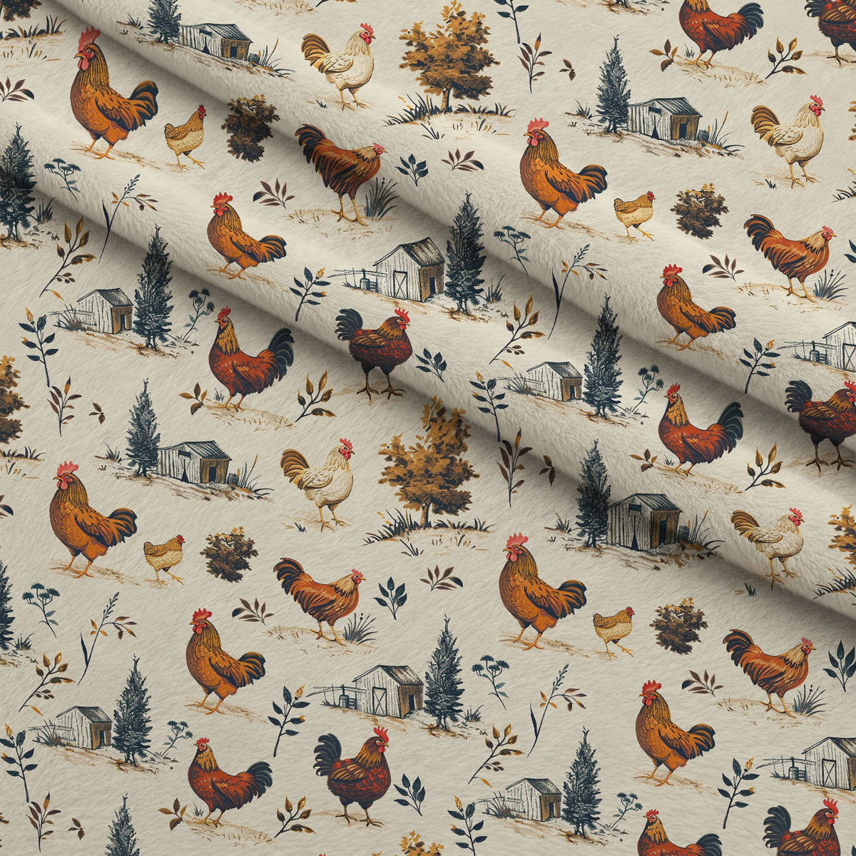 Rustic Roost Pattern 6 Minky Fabric