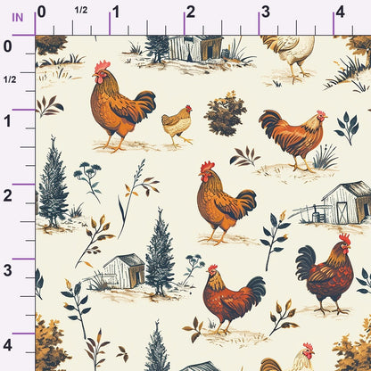 Rustic Roost Pattern 6 Minky Fabric