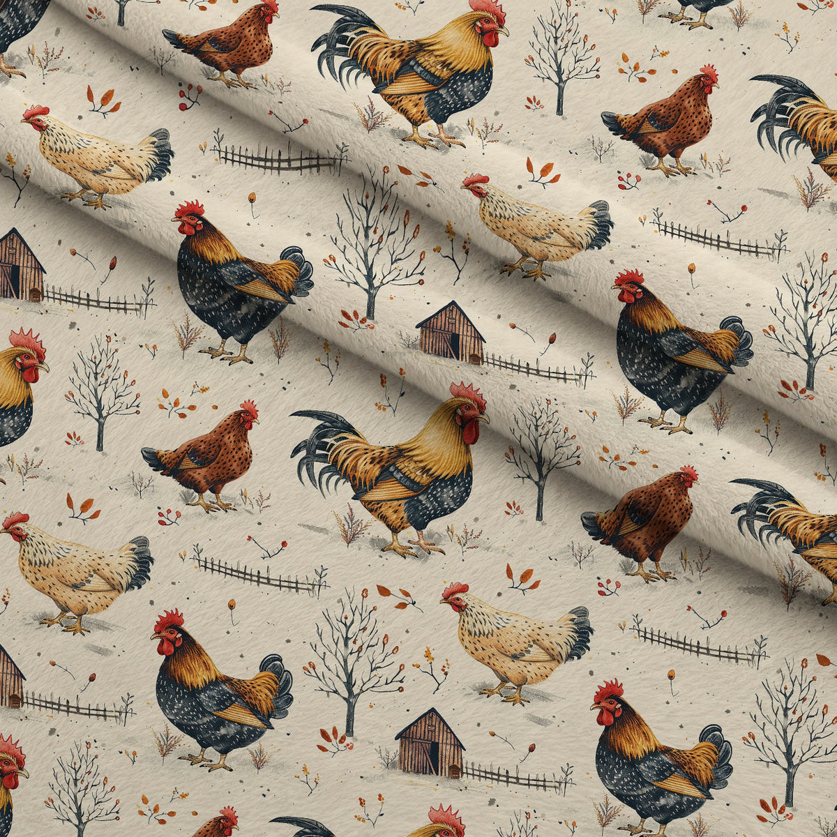 Rustic Roost Pattern 7 Minky Fabric