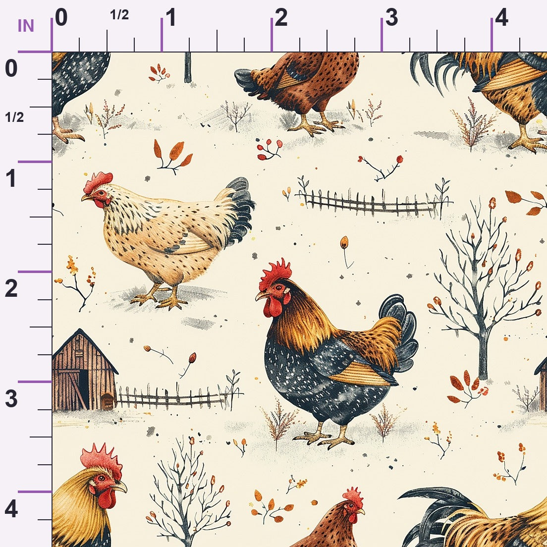 Rustic Roost Pattern 7 Minky Fabric