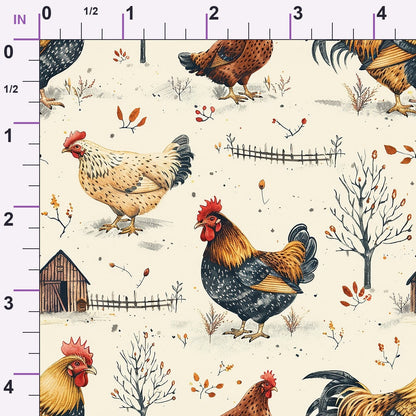 Rustic Roost Pattern 7 Minky Fabric