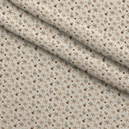 Rustic Winter Snowflakes Minky Fabric