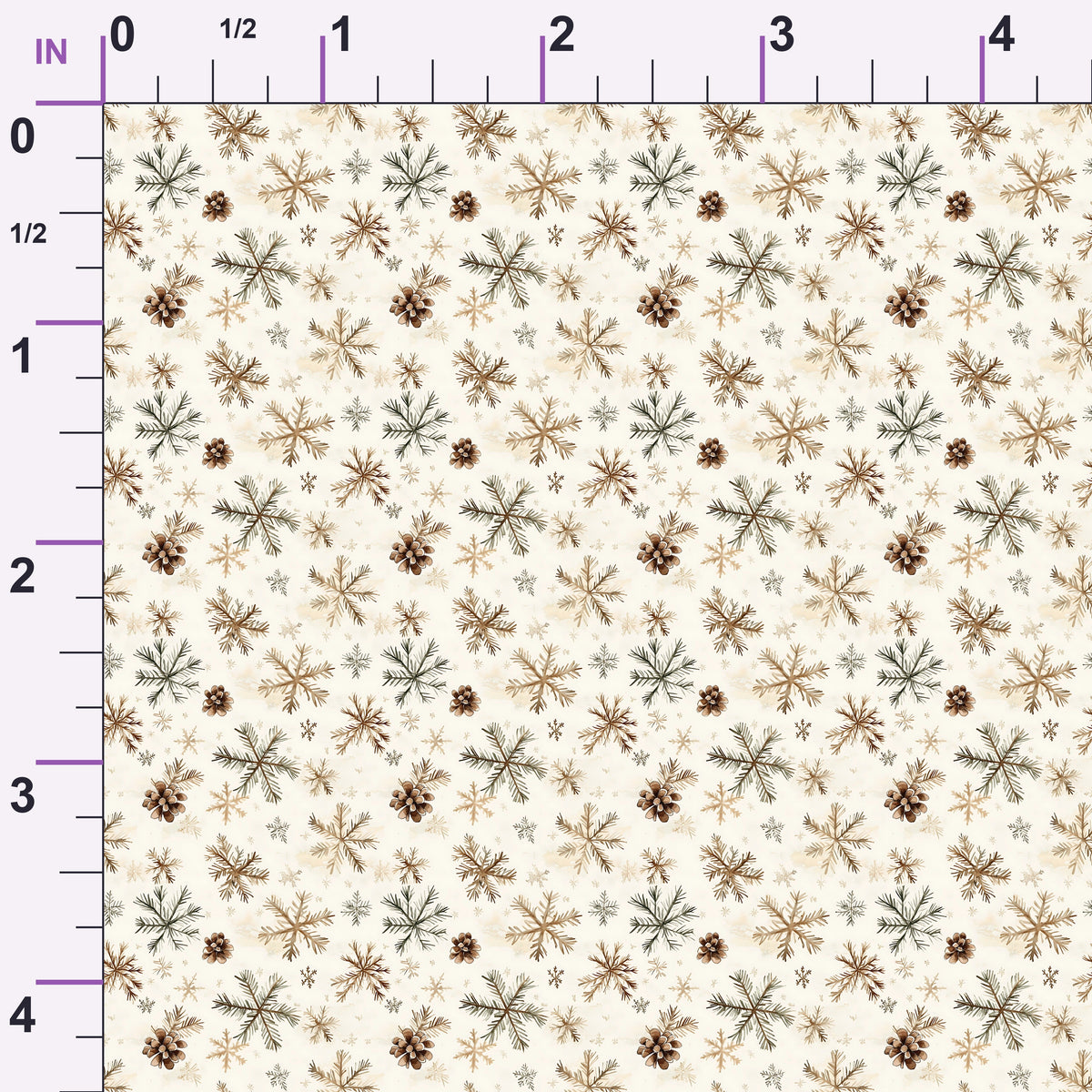 Rustic Winter Snowflakes Minky Fabric