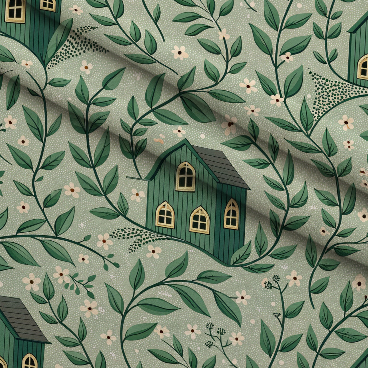Sage Homestead Pattern 12 Minky Fabric