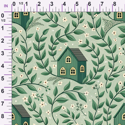 Sage Homestead Pattern 12 Minky Fabric