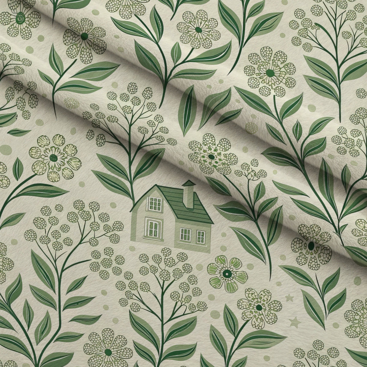 Sage Homestead Pattern 14 Minky Fabric