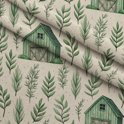 Sage Homestead Pattern 4 Minky Fabric